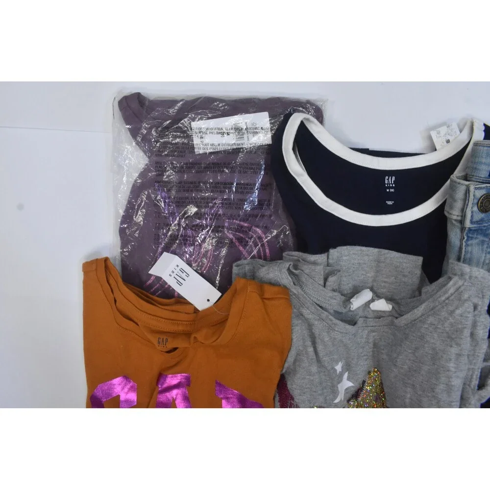 Gap Kids Bulk Lot Of 7 Girls Size Medium 8 Mixed Season Tops Bottoms Sweats
